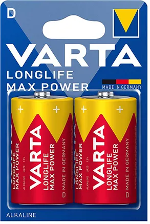 BATERIE ALCALINA MAX POWER LR20 BLISTER 2 BUC VARTA