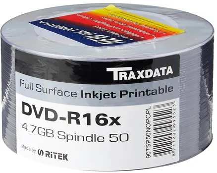 DVD-R 4.7GB 16X PRINTABIL SET 50 BUC TRAXDATA