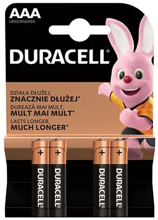 BATERIE ALCALINA DURACELL LR03 BLISTER 4 BUC