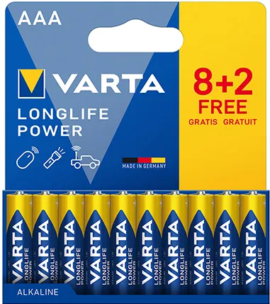 BATERIE ALCALINA LONGLIFE POWER LR03 BLISTER 12B VARTA