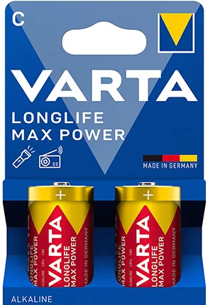 BATERIE ALCALINA MAX POWER LR14 BLISTER 2 BUC VARTA