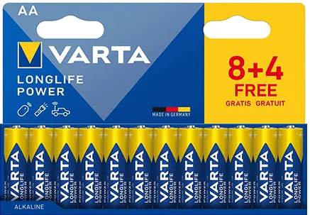 BATERIE ALCALINA LONGLIFE POWER LR06 BL 12 BUC VARTA