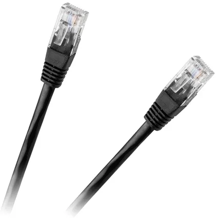 CABLU PATCHCORD UTP CAT6 0.25M NEGRU REBEL