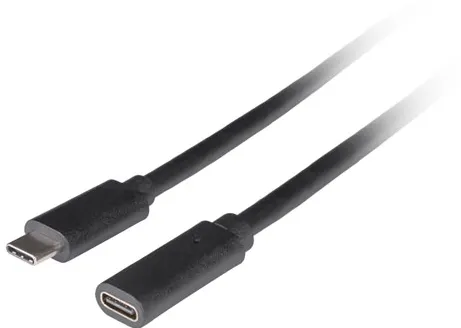 Extension cord USB-C M/F 3.1 1.5m black