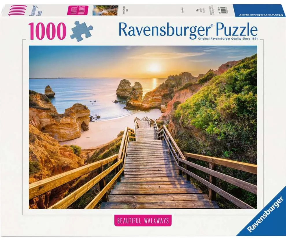 Ravensburger Puzzle Beautiful Walkways - Wooden Stairs to Praio do Camillo (1000 pieces)