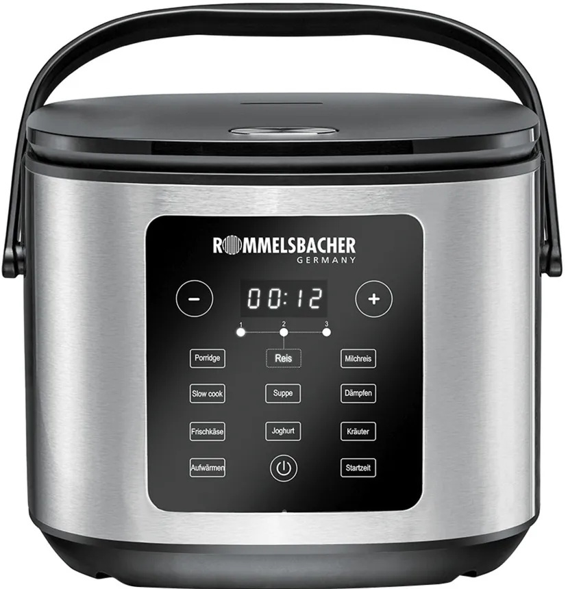 Aparat de gatit orez multifunctional ROMMELSBACHER MRK 950 860 W 5 l inox/negru