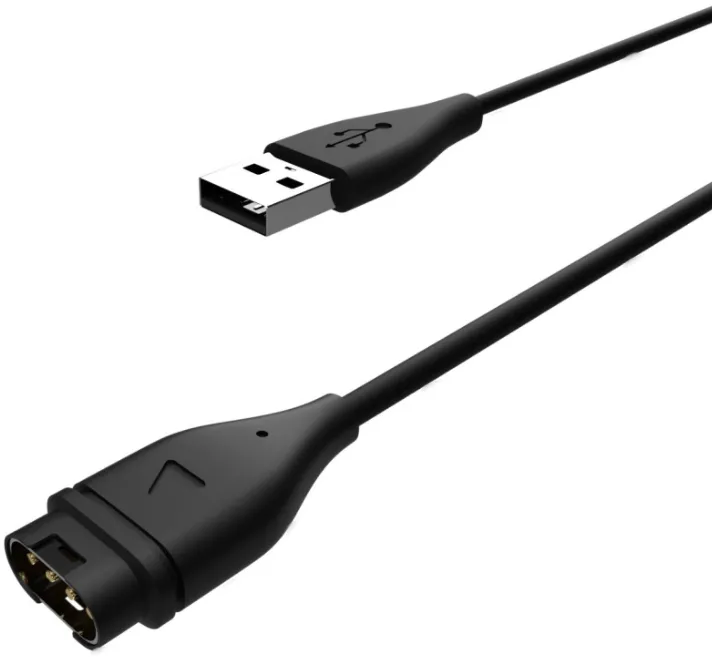 Cablu incarcare Fixed USB-A pentru Garmin Fenix 5/6/7/7X, Epix, Venu 2/3, Vivoactive 3/4/5 negru
