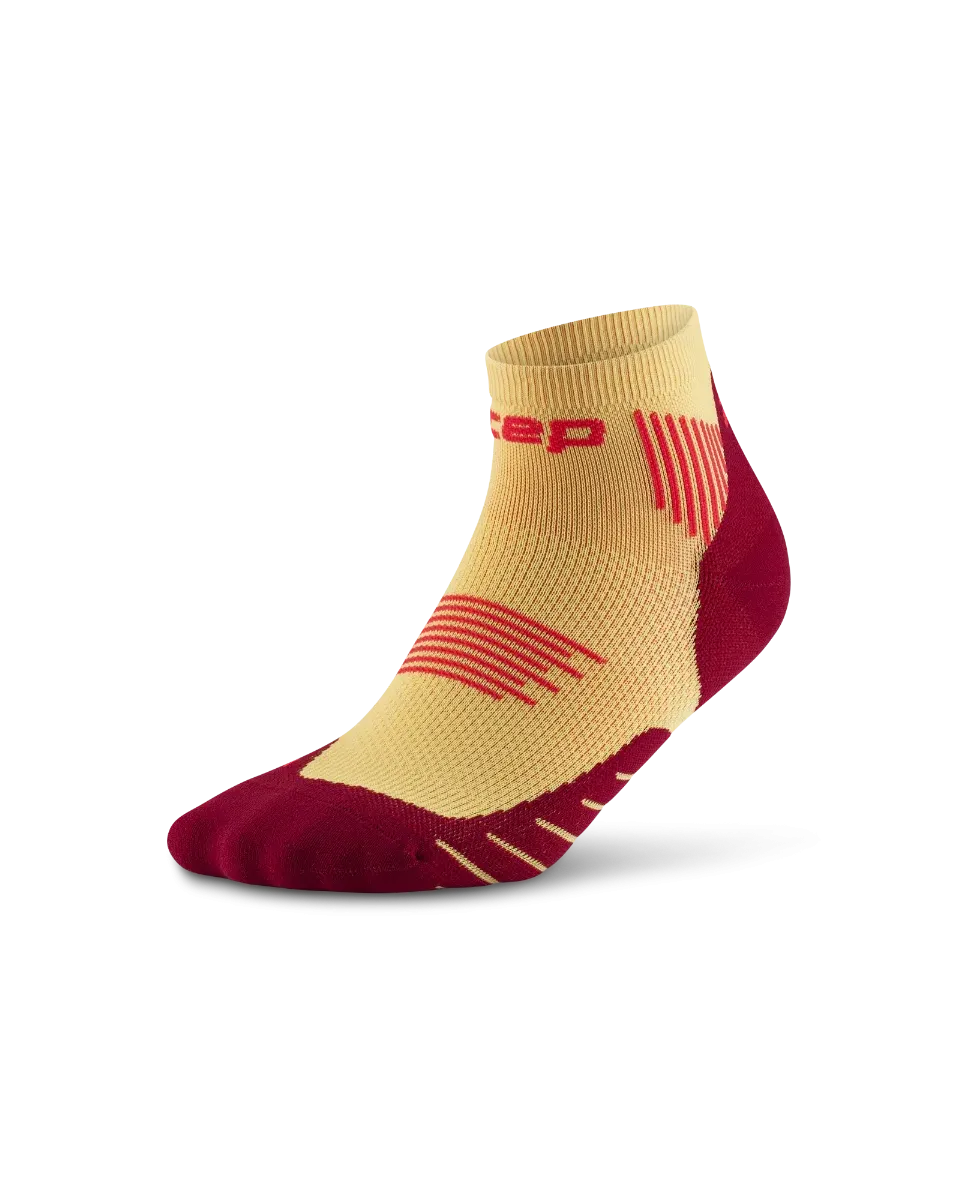 CEP - sosete compresie sub glezna - run socks low cut 5.0 - marigold | burgundy - III - 37-42