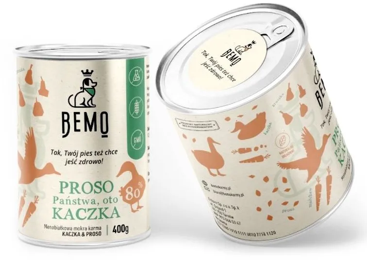 Hrana umeda monoproteica pentru caini adulti BEMO cu rata 400 g