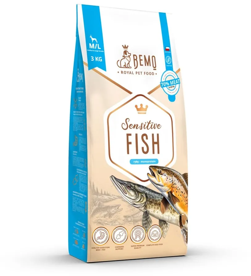 BEMO Sensitive Fish Medium/Large Mono - dry dog food - 3kg