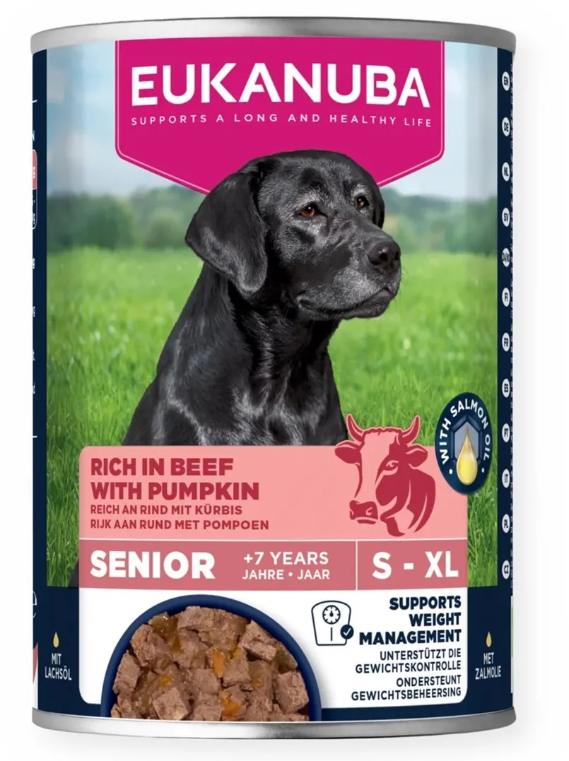 EUKANUBA Life Care Senior Rich in beef with pumpkin - wet dog food - 400g