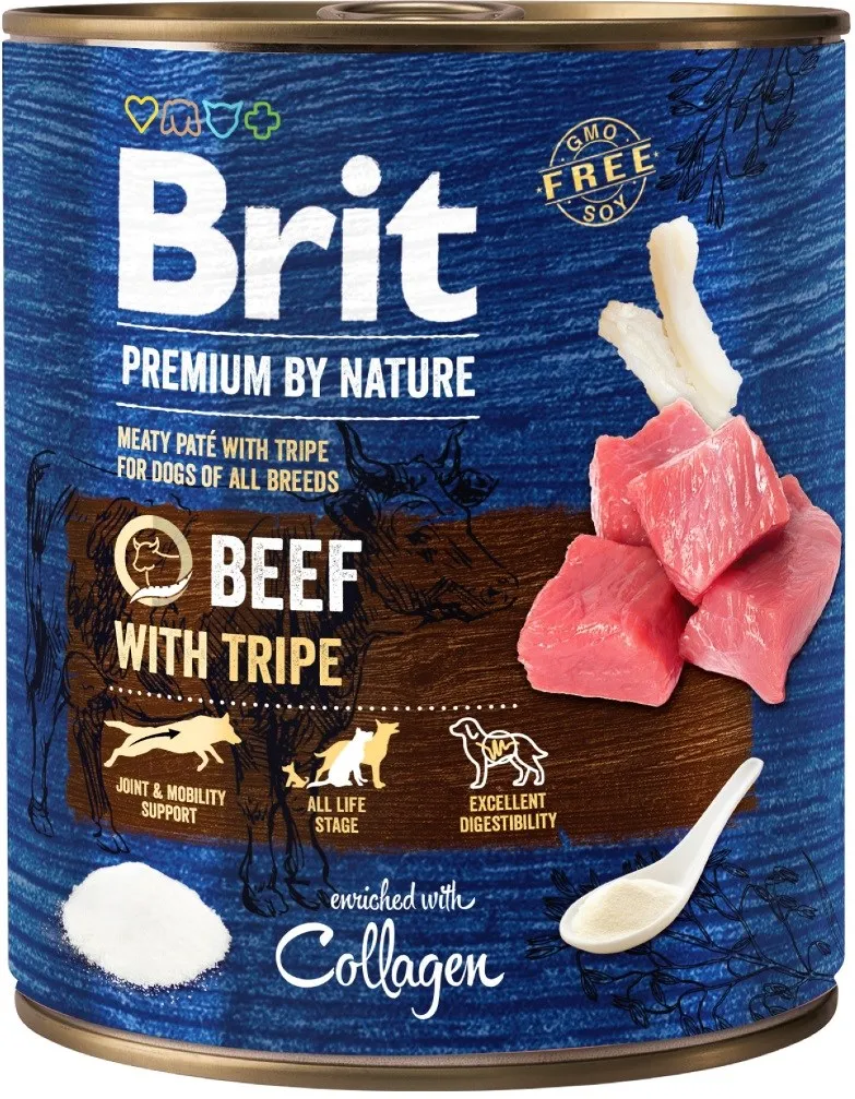 BRIT Premium by Nature Beef with Tripe - Wet dog food - 800 g