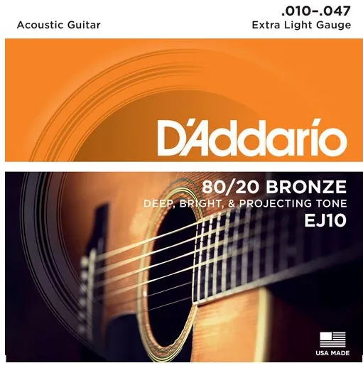 D'Addario EJ10 - acoustic guitar strings (10-47)