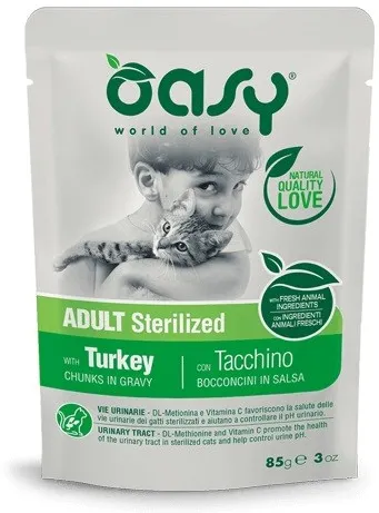 OASY Chunks in gravy Sterilized Turkey - wet cat food - 85g