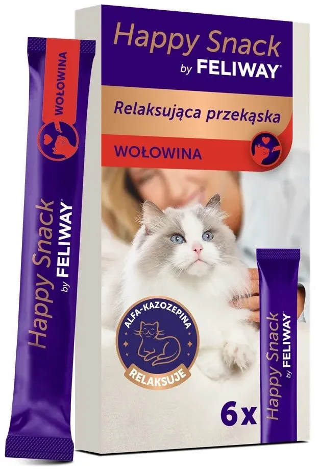 CEVA Happy Snack by Feliway Beef - cat treats - 6x15g