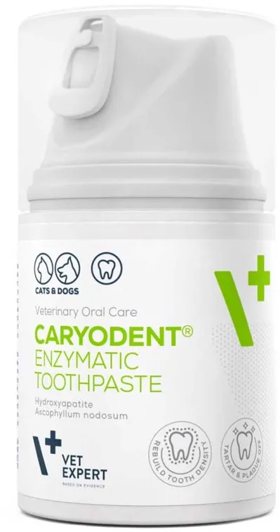 Pasta de dinti enzimatica pentru caini si pisici VetExpert Caryodent 50 ml
