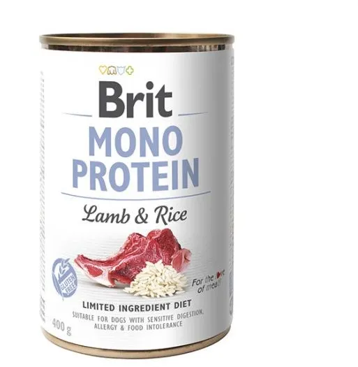 BRIT MONO PROTEIN Wet dog food Lamb with rice 400 g