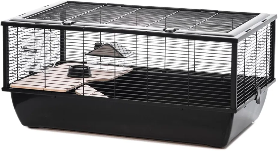 INTER-ZOO Bob + Wood black - cage for a hamster