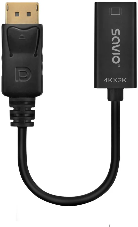 Adapter Savio DisplayPort (M) v1.2 - HDMI A (F) v1.4, 4K, AK-62