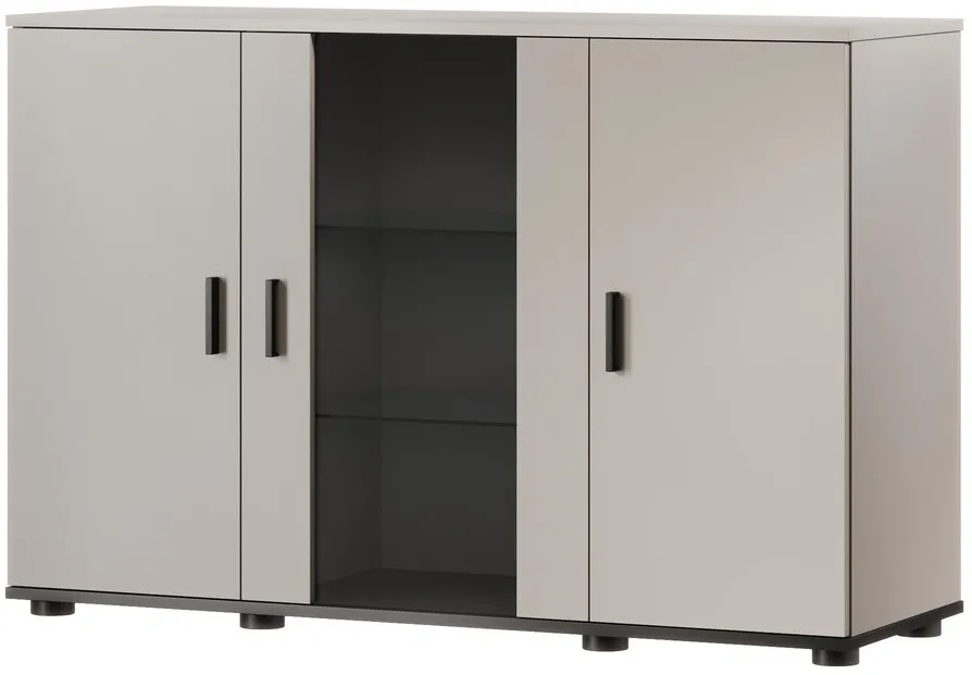 Cama SOHO chest of drawers 120x41x80 cashmere + black