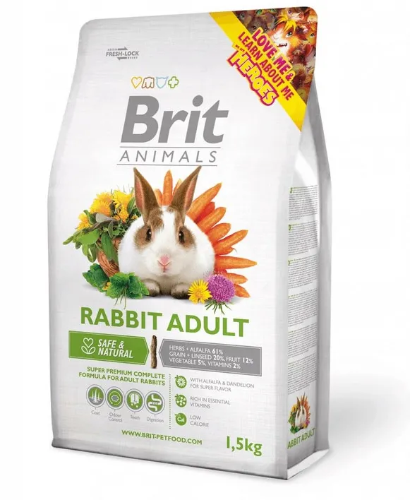 BRIT Animals Rabbit Adult Complete - rabbit food - 1.5kg