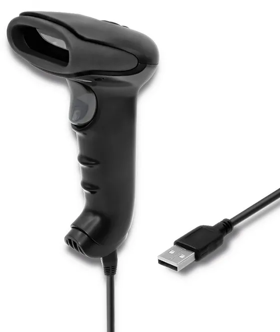 Qoltec 50866 Laser barcode reader 1D | CCD | USB | Black