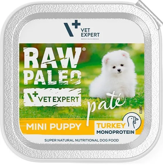 VETEXPERT Raw Paleo Pate Mini Puppy Turkey - wet food for puppies - 150 g