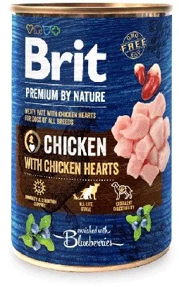 BRIT Premium By Nature Chicken and Hearts - wet dog food - 400 g