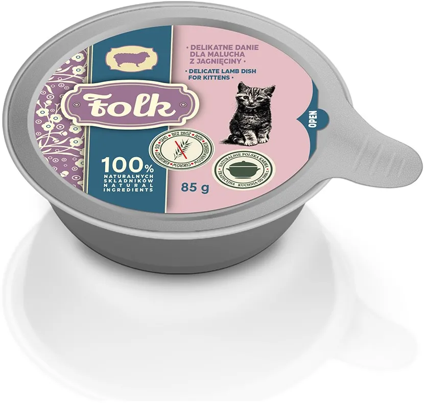 FOLK Kitten Delicate lamb dish - wet cat food - 85g