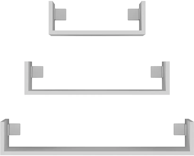 Topeshop MOBI 3P BIEL shelve Floating shelf Wall mounted Particle board White
