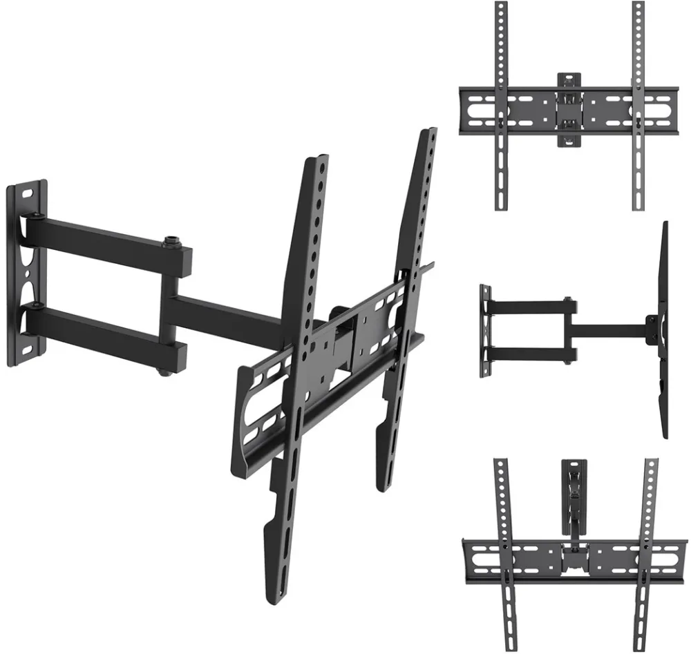 Suport perete TV MACLEAN MC-191 inclinabil si rotativ 32-55 inch 30 kg negru