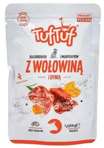TUF TUF Beef with pumpkin - wet dog food - 500g