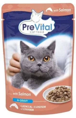 PREVITAL Salmon in gravy - wet cat food - 100g