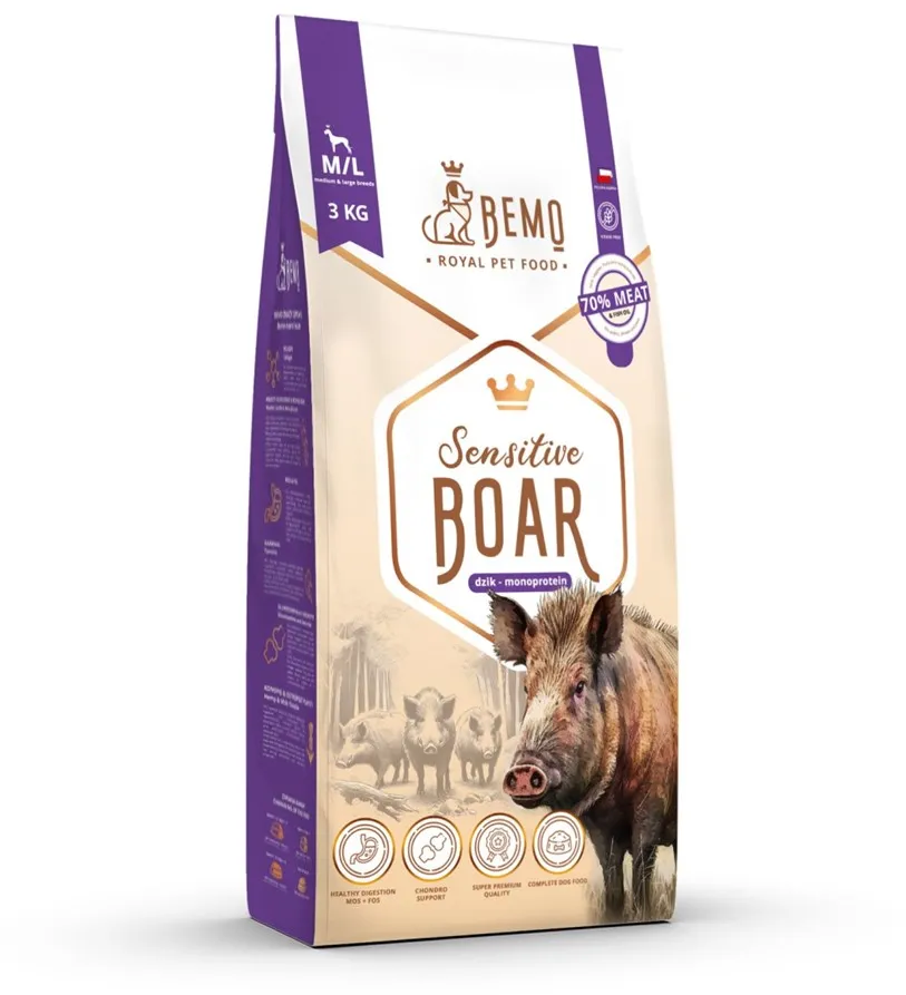 BEMO Sensitive Boar Medium/Large Mono - dry dog food - 3kg