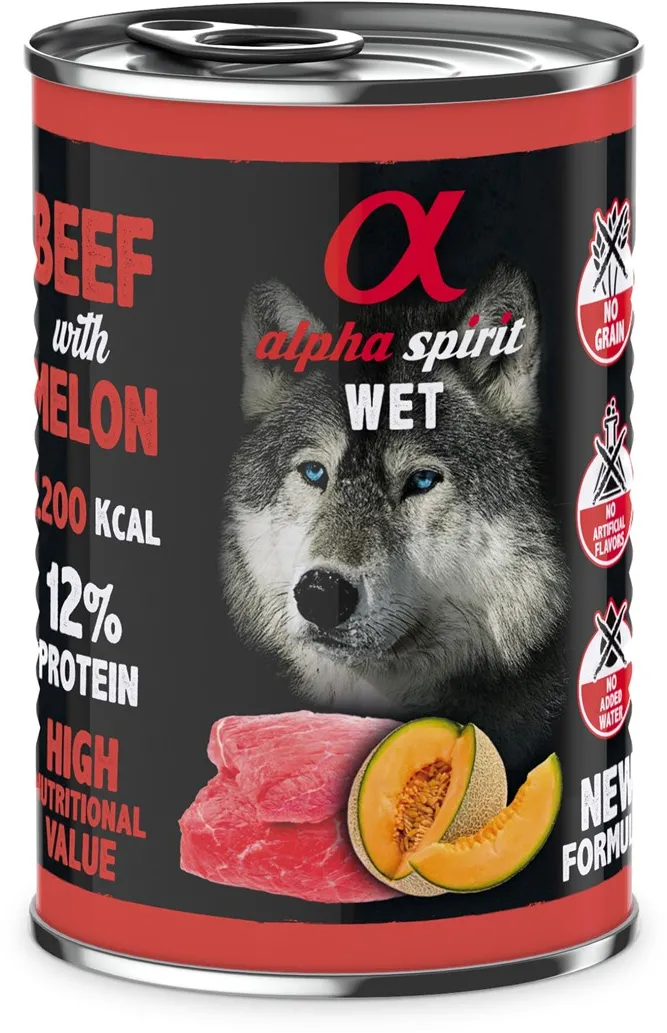 ALPHA SPIRIT WET Ternera con melón -  wet dog food - 400 g