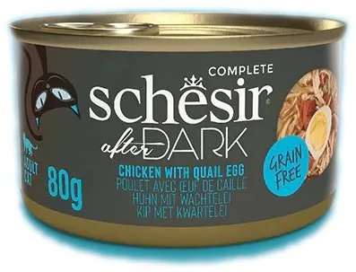 SCHESIR After Dark Chicken fillet with quail egg in broth - wet cat food - 80g