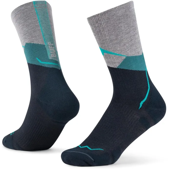 BUFF Merino Lightweight Crew Sock LWC1 Socks, Teal, L