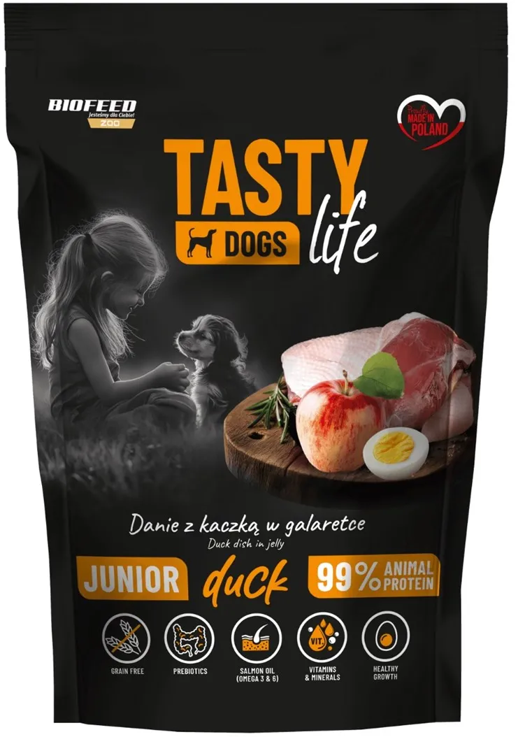 BIOFEED Tasty Dogs Life Junior Duck - wet dog food - 150g