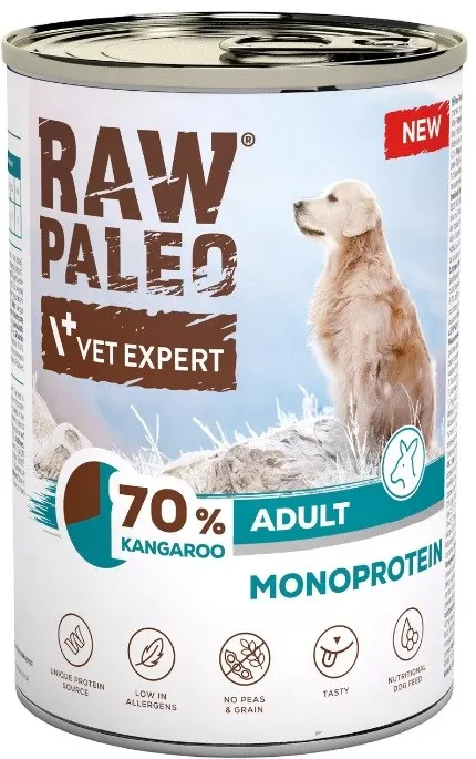 VETEXPERT Raw Paleo Mono Kangaroo - wet dog food - 400g