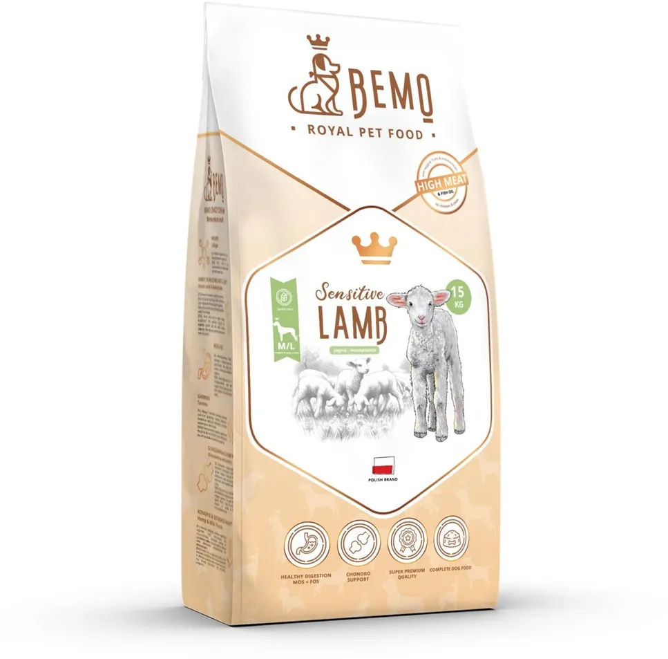 BEMO Sensitive Lamb Medium/Large Mono - dry dog food - 15kg