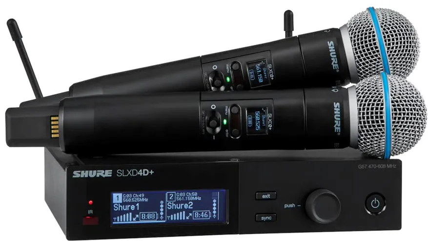 Microfon Shure SLXD24D+E/B58-G65 Dual Digital Wireless Negru