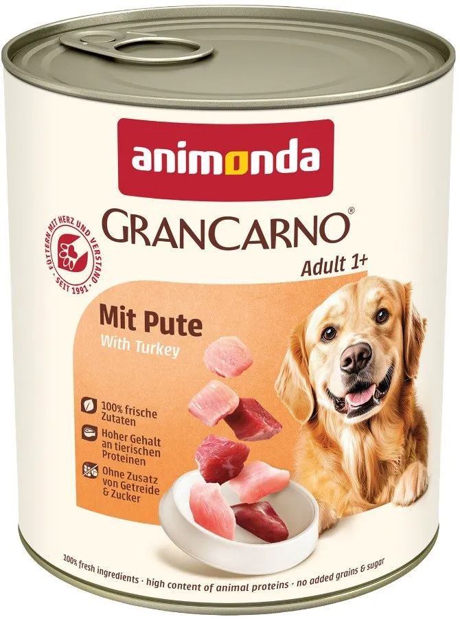 ANIMONDA GranCarno Adult with turkey  - wet dog food - 800g