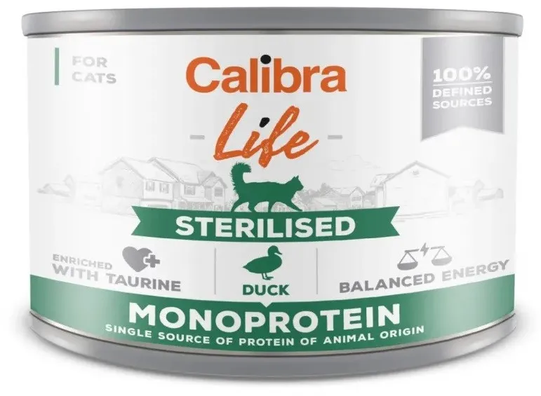 CALIBRA Cat Life Sterilised Duck - wet cat food - 200g
