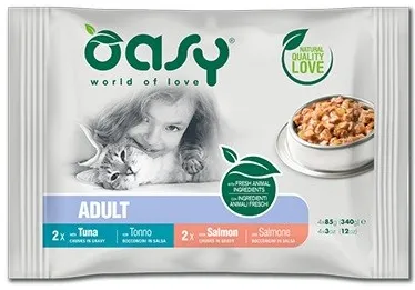 OASY Chunks in gravy Multipack Fish selection - wet cat food - 4x85g