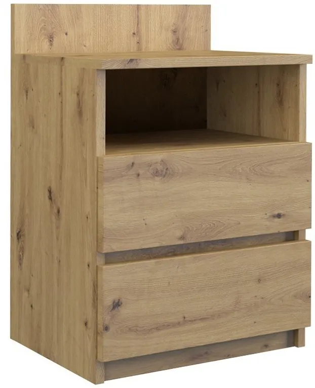 Topeshop M1 ARTISAN nightstand/bedside table 2 drawer(s) Oak