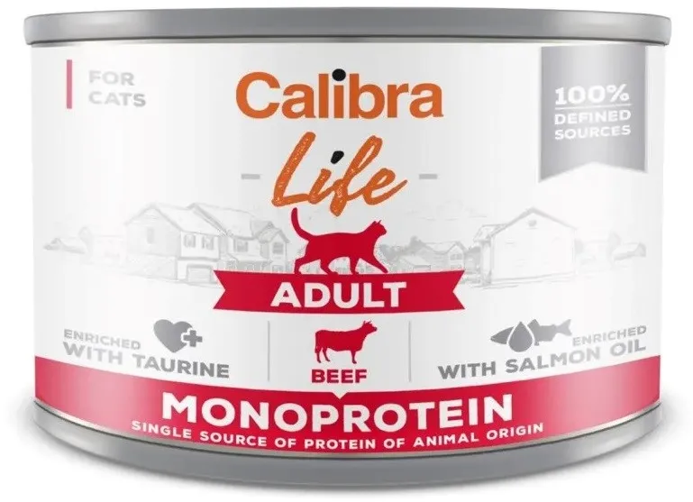 CALIBRA Cat Life Adult Beef - wet cat food - 200g