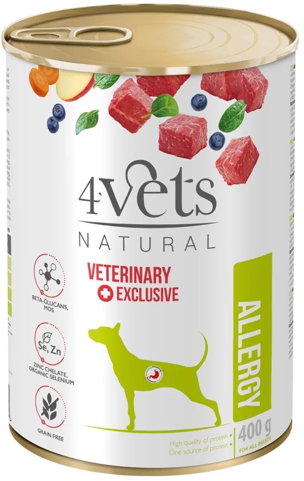 4VETS Natural Allergy Lamb Dog - wet dog food - 400 g