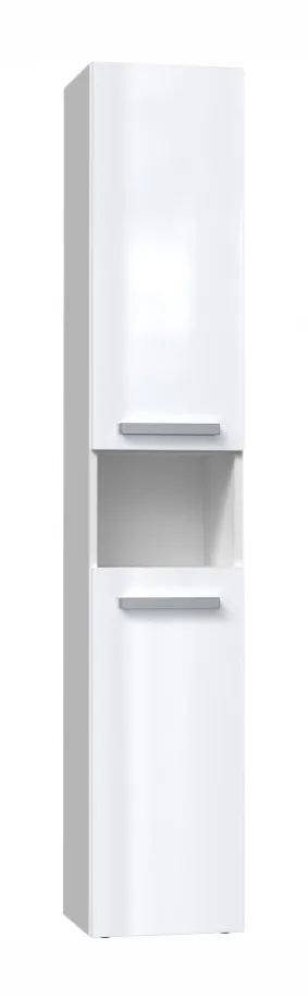 Bathroom cabinet NEL III 31x30x174 cm, white, glossy
