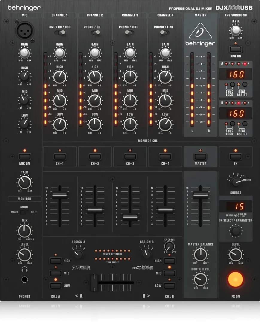 Mixer DJ profesional BEHRINGER DJX900USB 5 canale