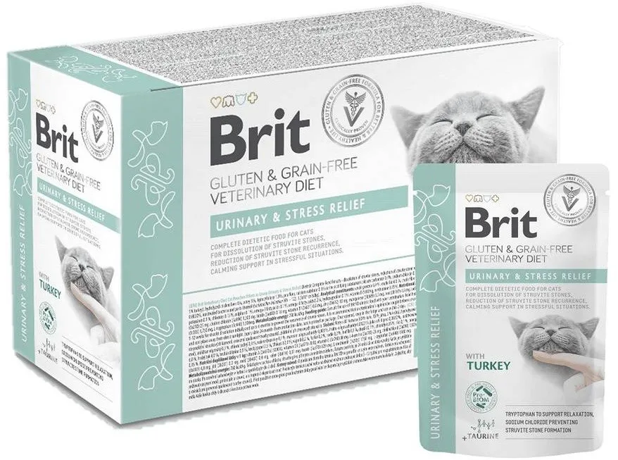 BRIT VD Urinary and Stress Relief Pouch - wet cat food - 12x85g
